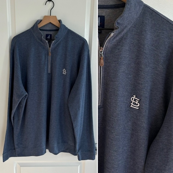 Johnnie-O St. Louis Cardinals STL Performance 1/4 Zip Pullover Size XXL - Picture 1 of 6